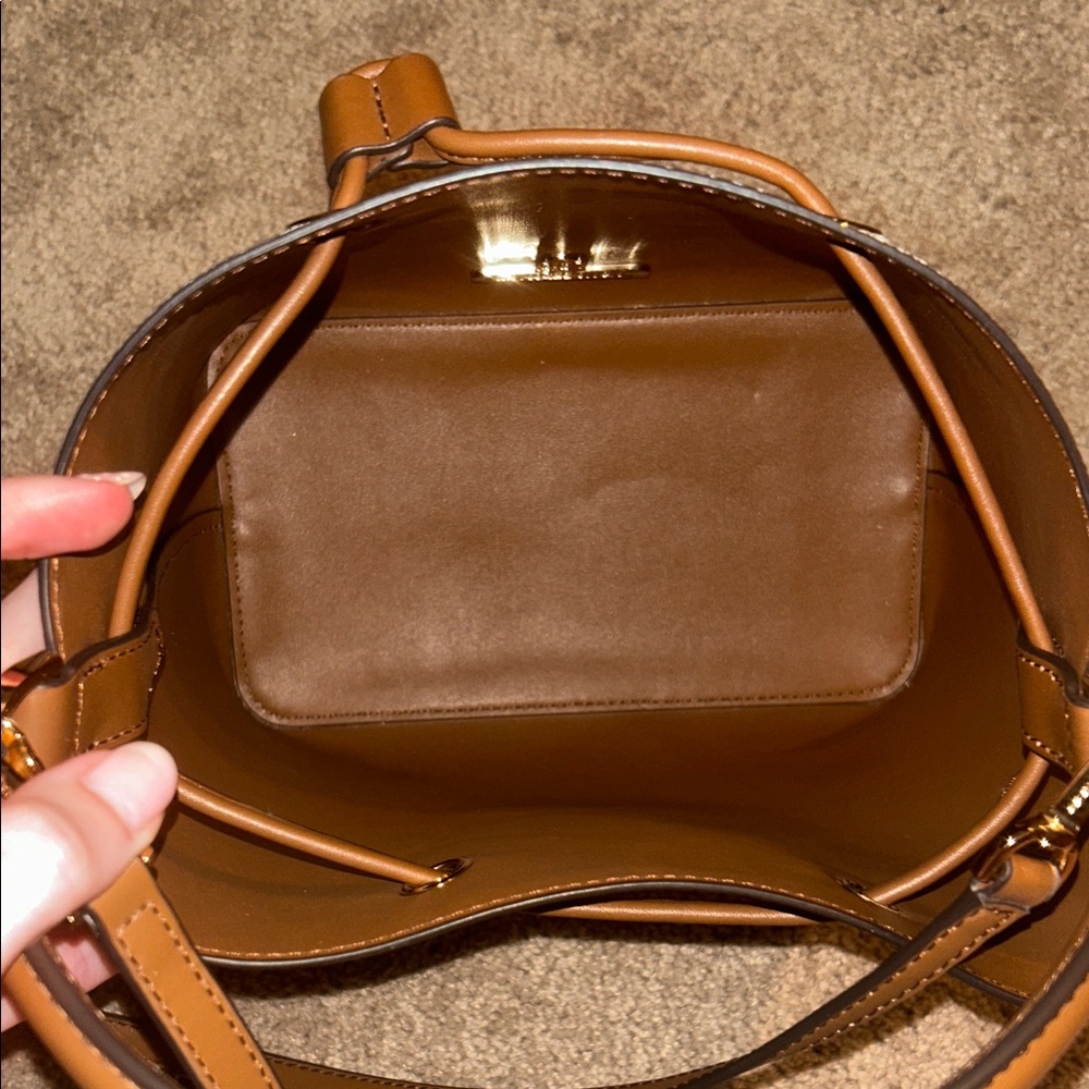 Michael Kors Monogram Beige and Tan Shoulder Bag - Picture 2 of 4